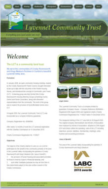 Screenshot of Lyvennet Community Trust website