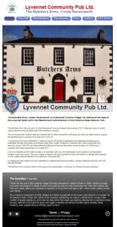 Screenshot of Lyvennet Community Pub Ltd. website viewed on large screen device